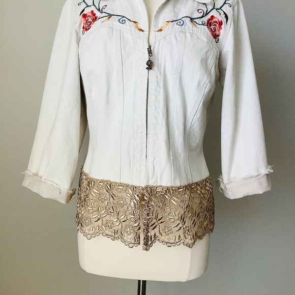 ROPA Hairston Roberson Western Embroidered Denim Full Zip Jacket USA Made‎ - Picture 7 of 16